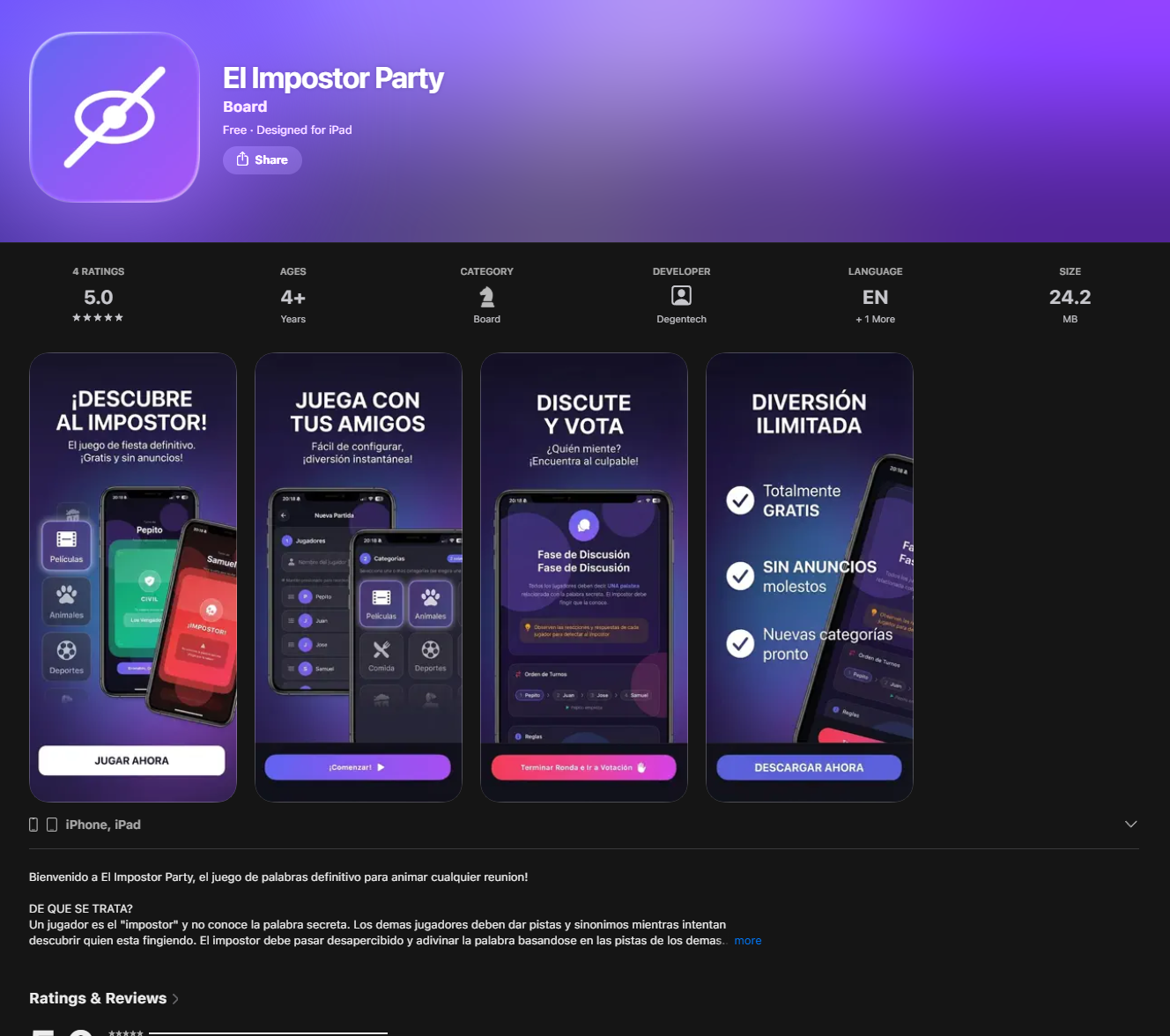 El Impostor Party